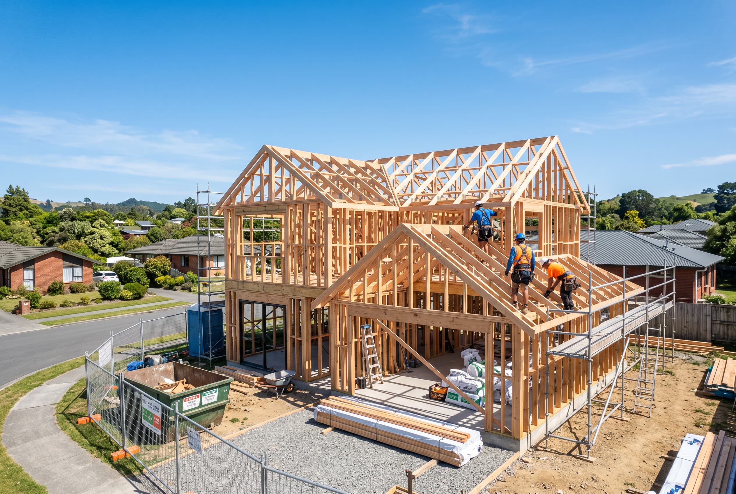House framing under construction